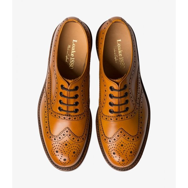 Mens Edward Brogue Shoe in Tan
