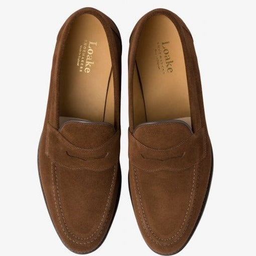 Mens Imperial Saddle Loafer in Brown Suede