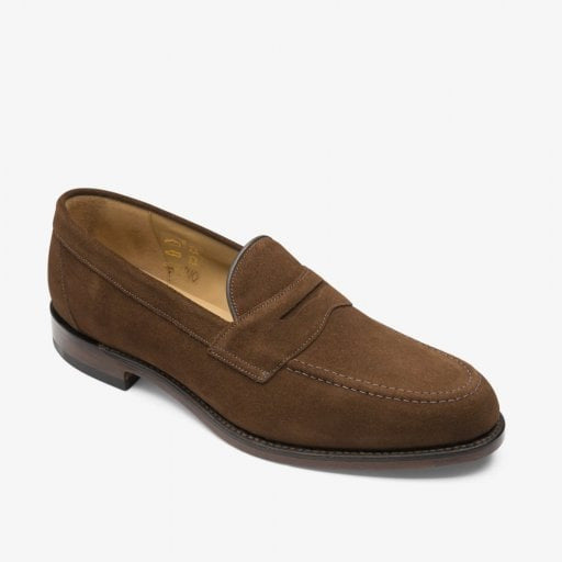 Mens Imperial Saddle Loafer in Brown Suede