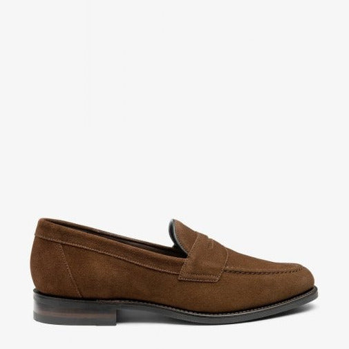 Mens Imperial Saddle Loafer in Brown Suede