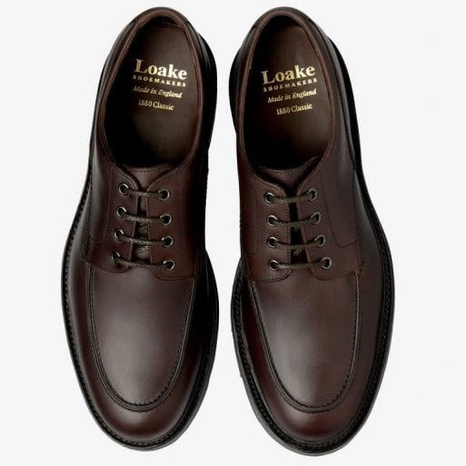 Mens Mowbury Waxy Leather Shoe in Dark Brown