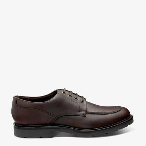 Mens Mowbury Waxy Leather Shoe in Dark Brown