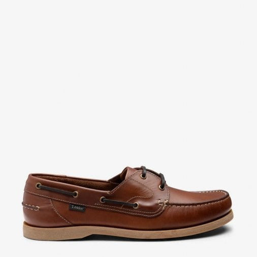 Padstow Boat Shoe in Brown Waxy