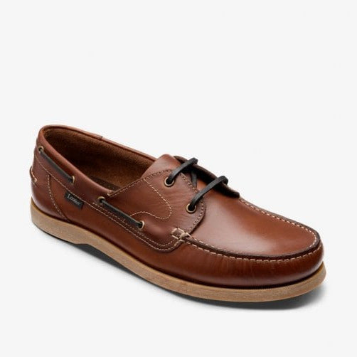 Padstow Boat Shoe in Brown Waxy
