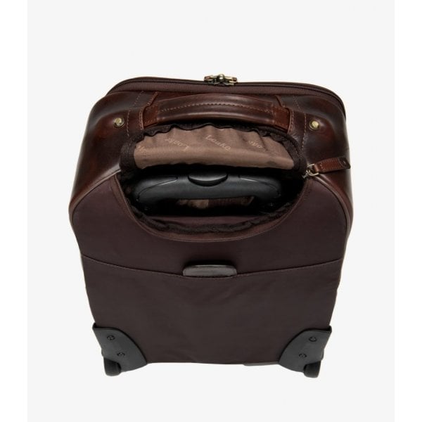 Paris Leather Wheeled Suitcase in Brown