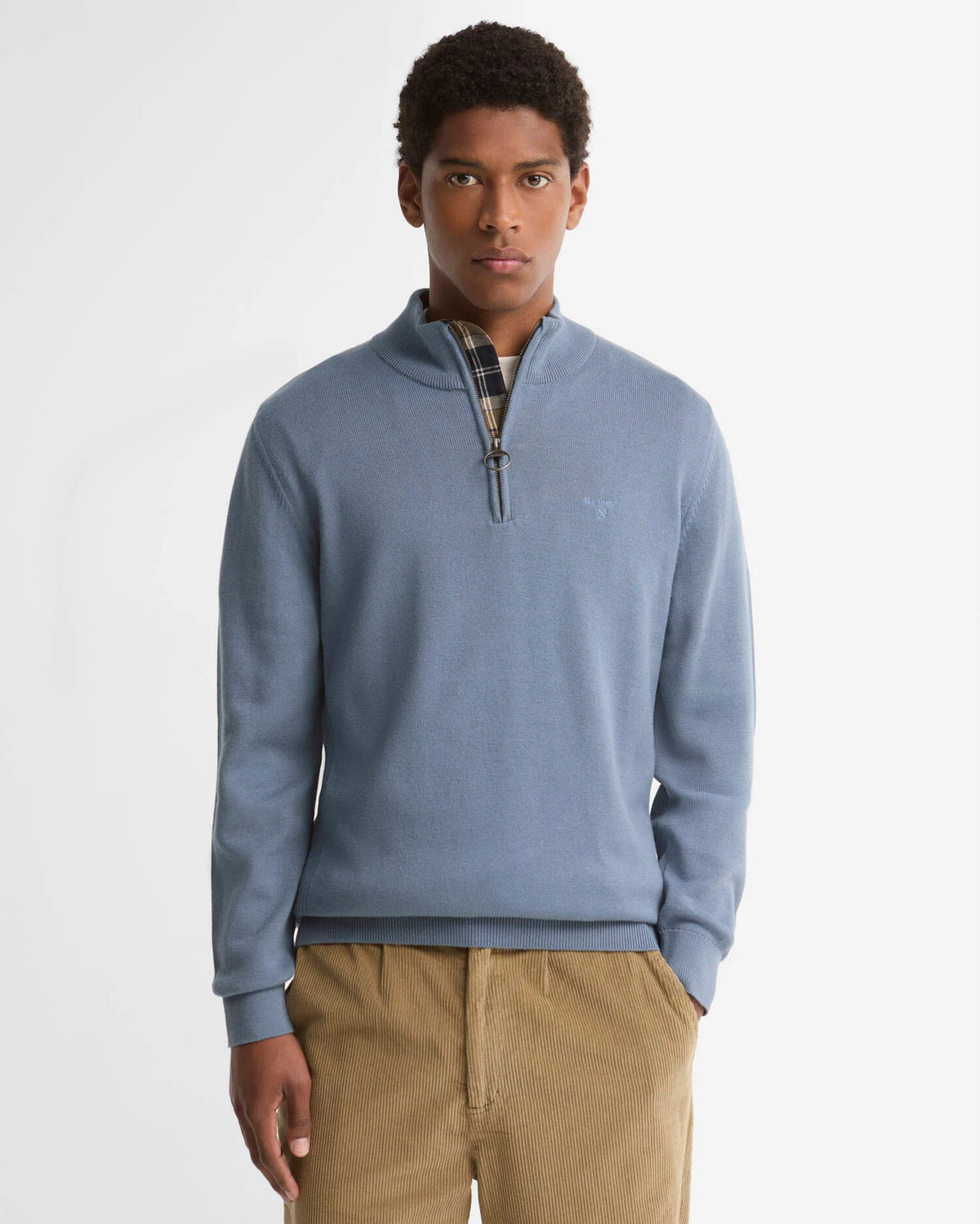 Cotton Quarter-Zip Jumper