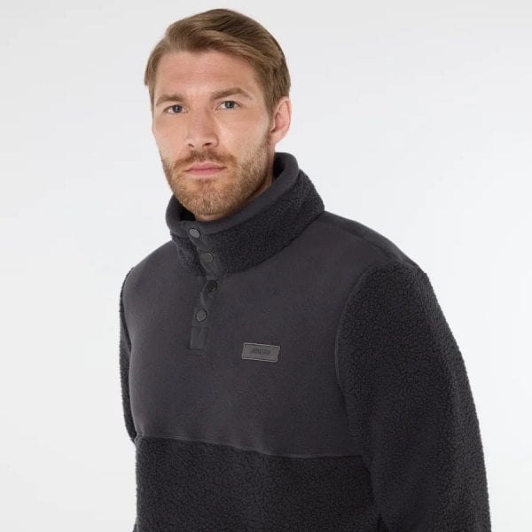 Mens Cove Deep Pile Fleece Vest in Carbon