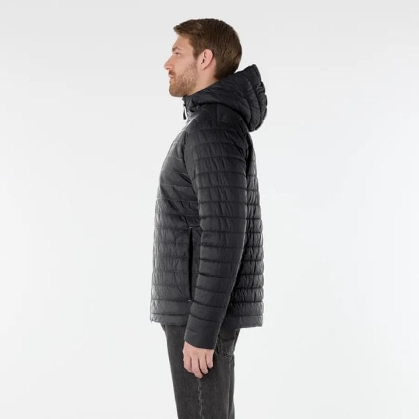 Mens Original Hooded Lite Puffer Jacket in Carbon