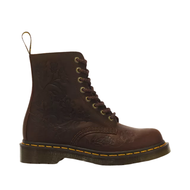 1460 Pascal emboss Floral Crazy Horse Leather Boots