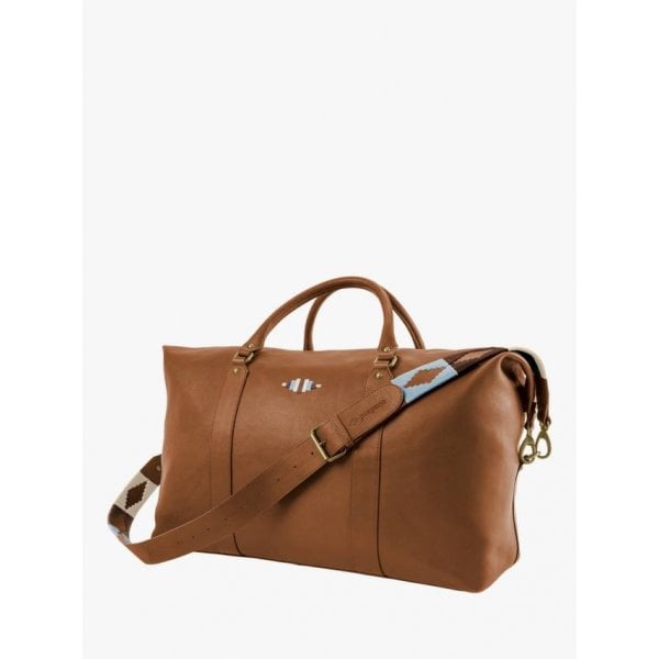 Caballero Large Travel Bag in Tan Leather