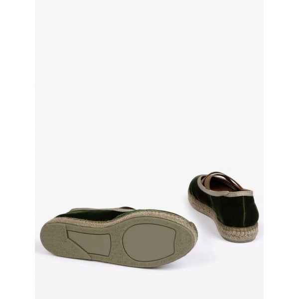 Chico Velvet Espadrille in Khaki