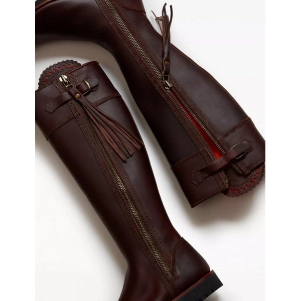 Womens Long Tassel Boot Leather in Conker