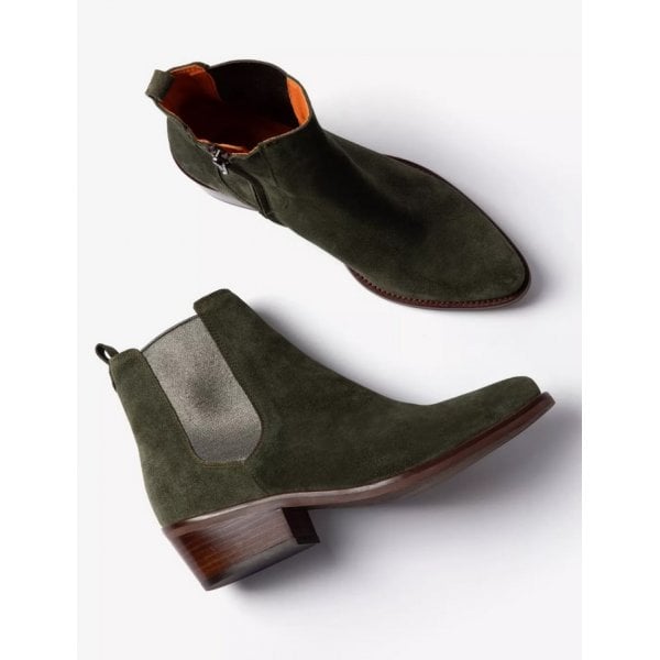Womens Rove Suede Boot in Khaki/Pewter