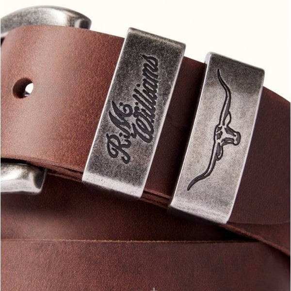 Drover Belt Crazy Horse Leather in Bark