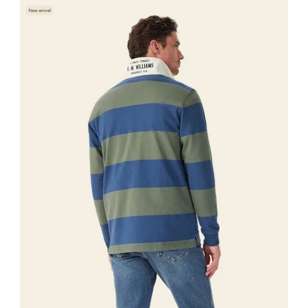 Jones Stripe Rugby Top in Ensign Blue