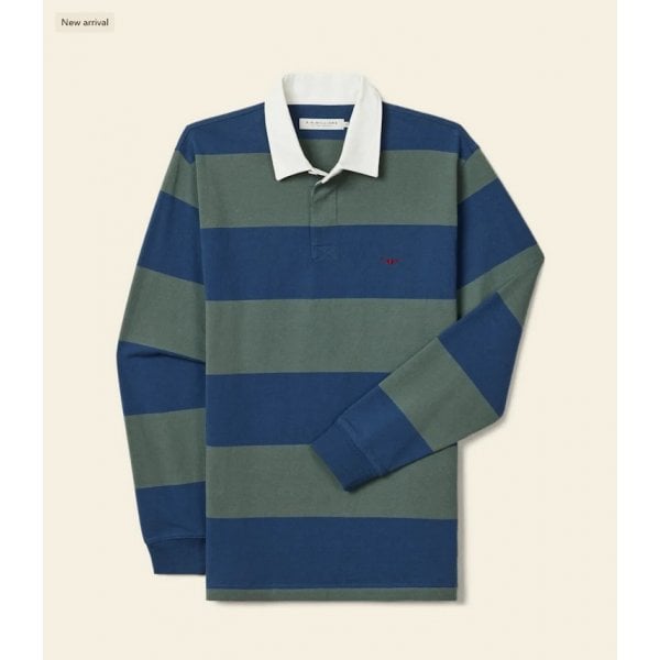Jones Stripe Rugby Top in Ensign Blue