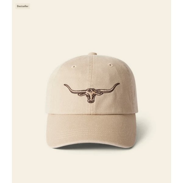 Longhorn Twill Cap in Ecru
