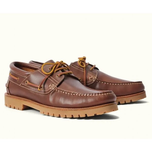 Mens Dockyard Moccasin Shoe in Brown Leather