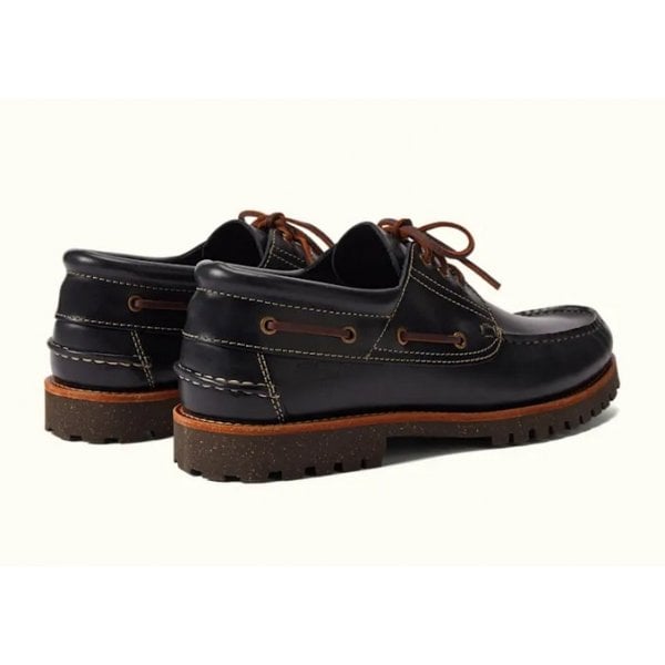 Mens Dockyard Moccasin Shoe in Navy Leather