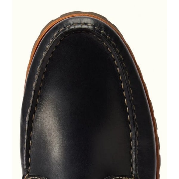 Mens Dockyard Moccasin Shoe in Navy Leather