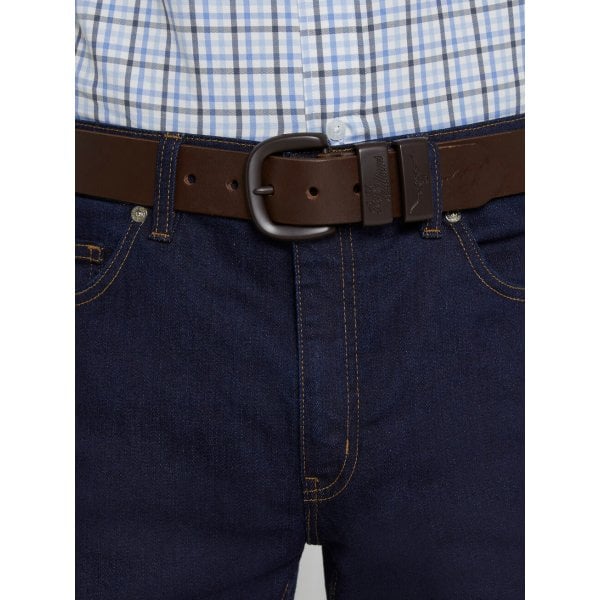 Mens Drover Belt in Chocolate
