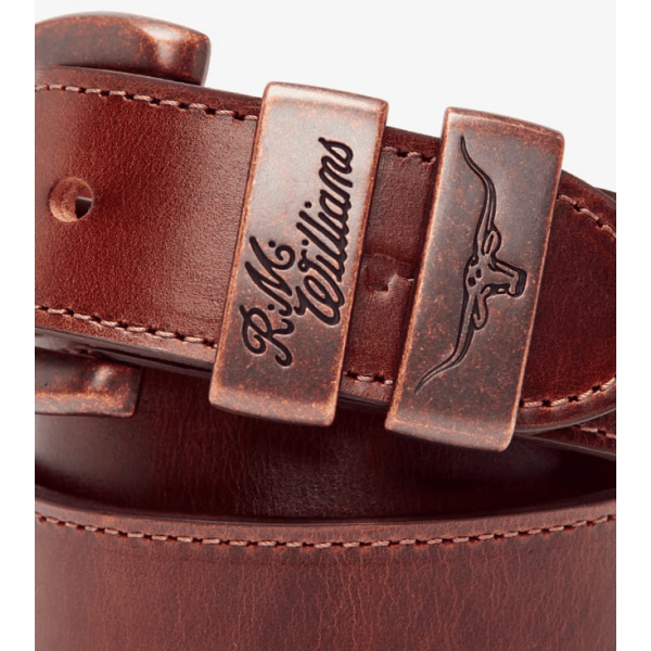 Mens Drover Belt in Mid Brown