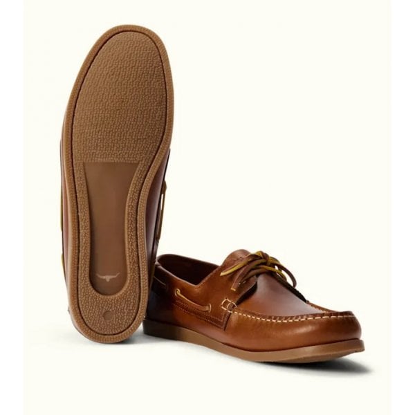 Mens Islet Moccasin Shoe in Tan Leather