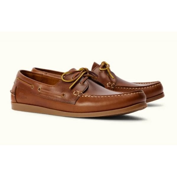 Mens Islet Moccasin Shoe in Tan Leather