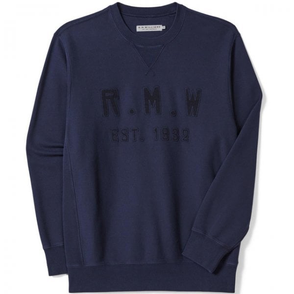 Mens Stencil Crewneck Sweatshirt In Midnight