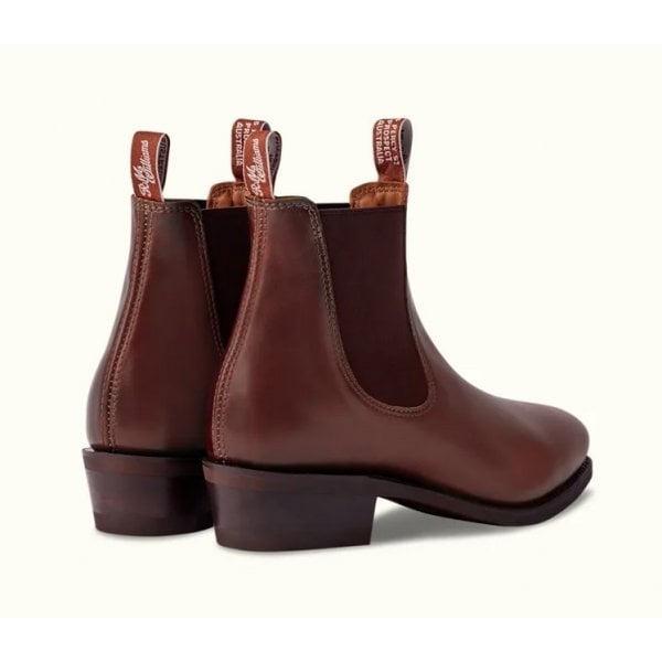 Womens Comfort Lady Yearling Leather Boot in Mid Brown