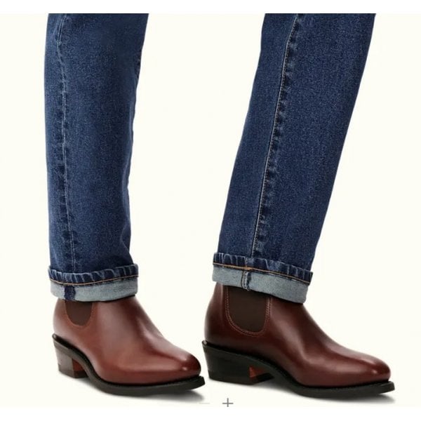Womens Comfort Lady Yearling Leather Boot in Mid Brown