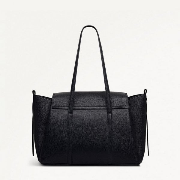 Chancery Medium Flapover Shoulder Bag in Black