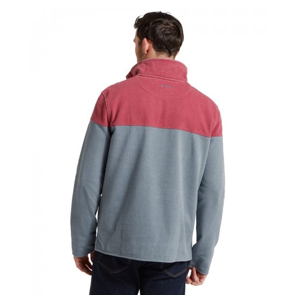 Helford Heritage Sweatshirt In Slate Red/Pigeon Blue