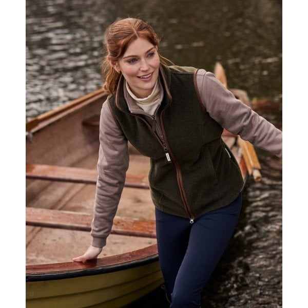 Lyndon II Fleece Gilet in Dark Olive