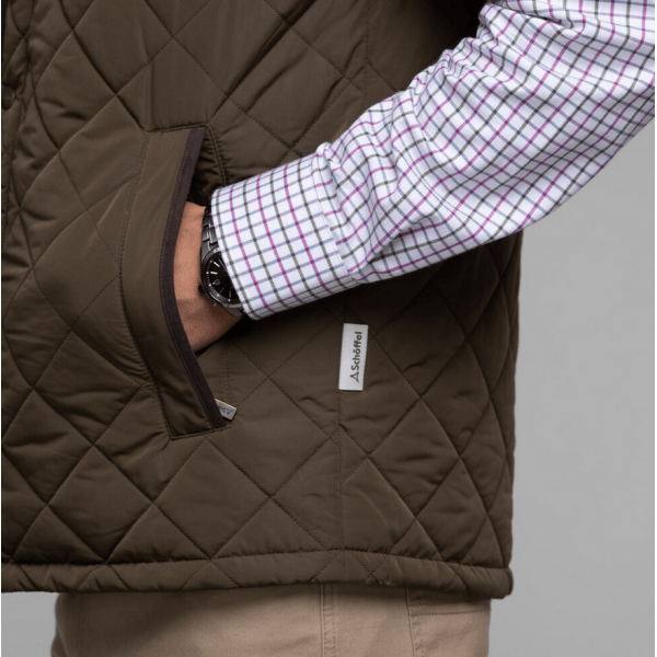 Mens Barrowden Quilted Gilet in Olive