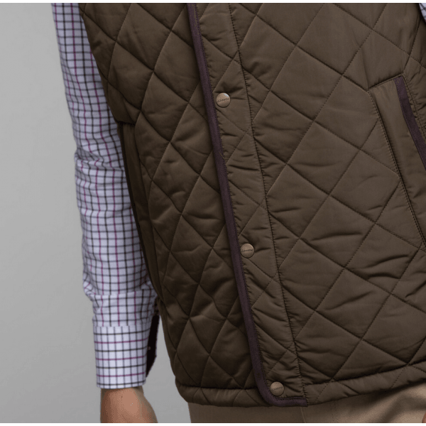 Mens Barrowden Quilted Gilet in Olive