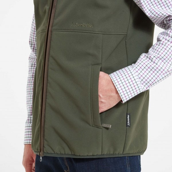 Mens Belton Gilet in Forest Green