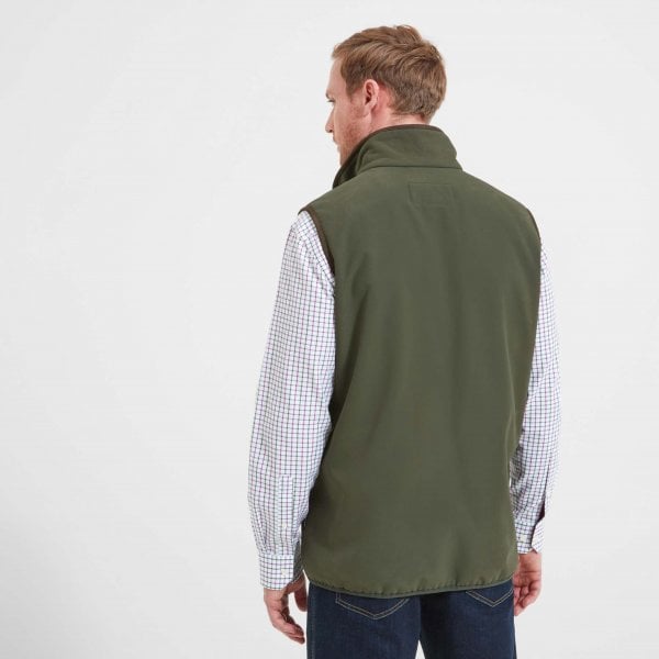 Mens Belton Gilet in Forest Green