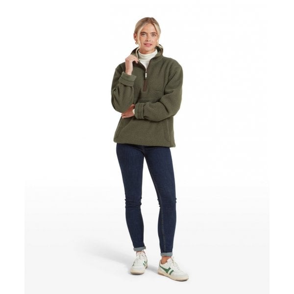 Mens Berkeley Retro Quarter Zip Fleece in Woodland