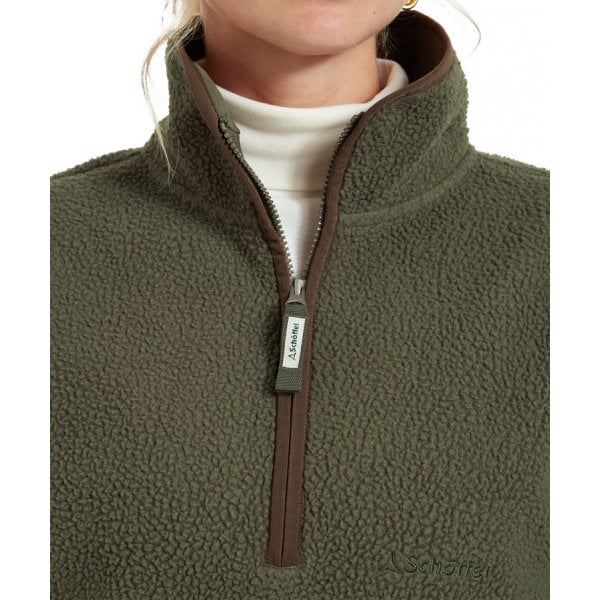 Mens Berkeley Retro Quarter Zip Fleece in Woodland
