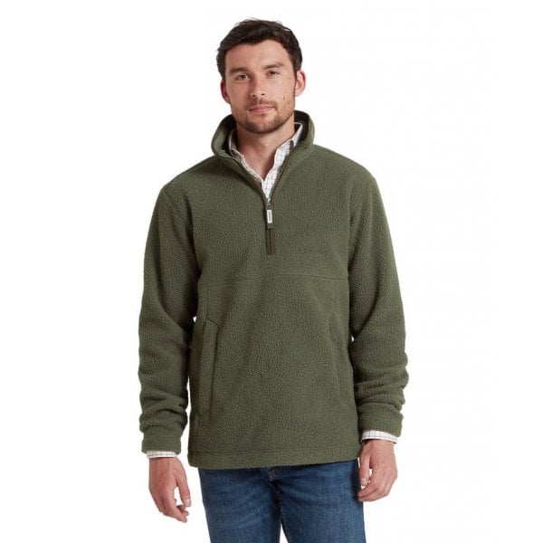 Mens Berkeley Retro Quarter Zip Fleece in Woodland