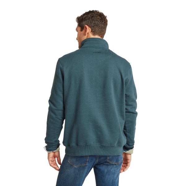 Mens Bude Sweatshirt In Deep Ocean Blue