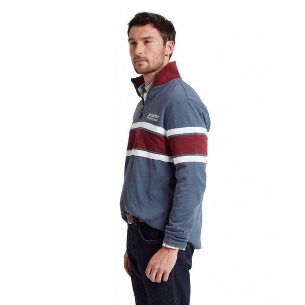 Mens Exmouth Heritage Quarter Zip in Oxford Navy