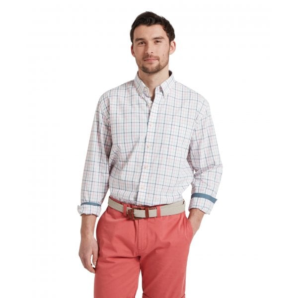 Mens Holkham Classic Shirt in Dark pigeon/Mauve