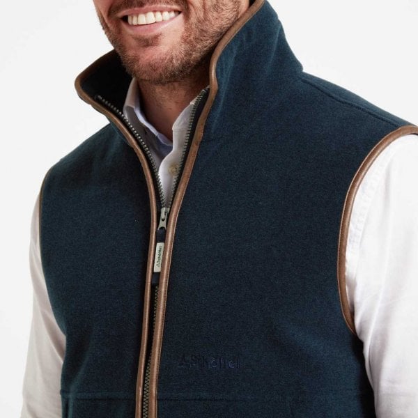 Mens Oakham Fleece Gilet in Petrol Blue