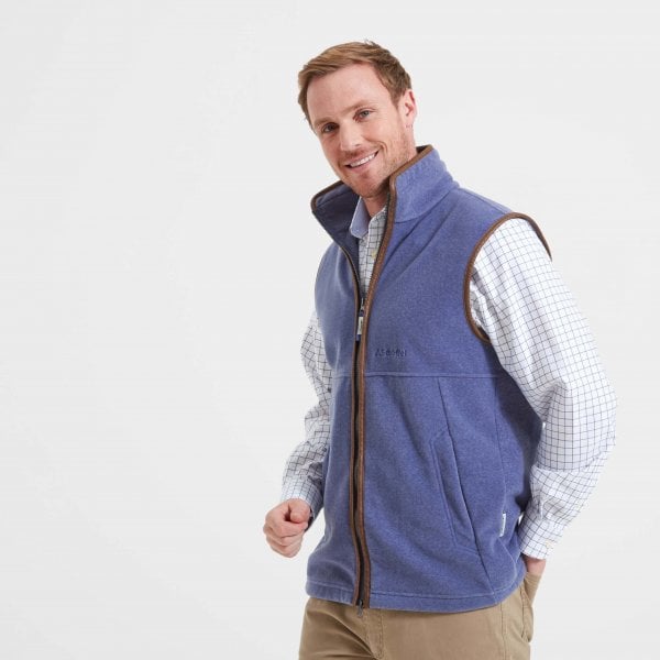 Mens Oakham Fleece Gilet in Storm Blue