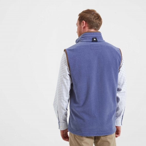 Mens Oakham Fleece Gilet in Storm Blue