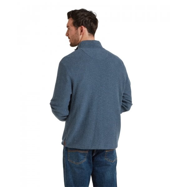 Mens Porthleven 1/4 Zip jumper in Dark Pigeon Blue