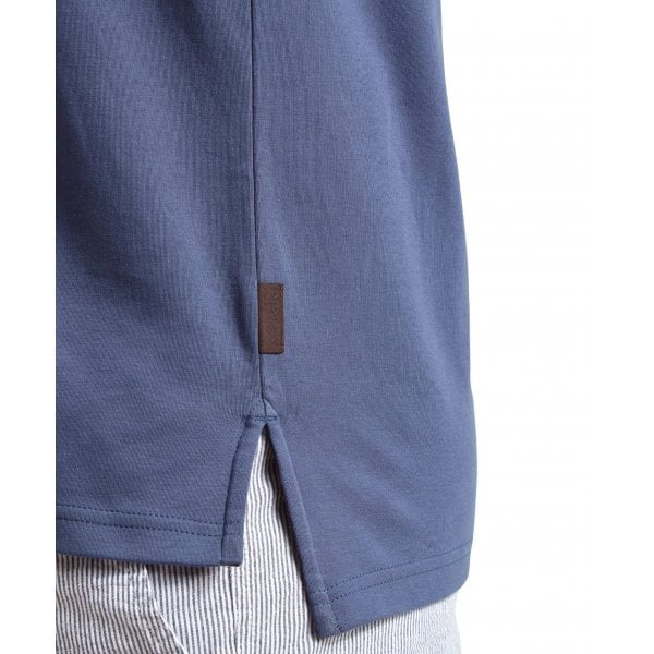 Mens St Ives Jersey Polo in French Navy