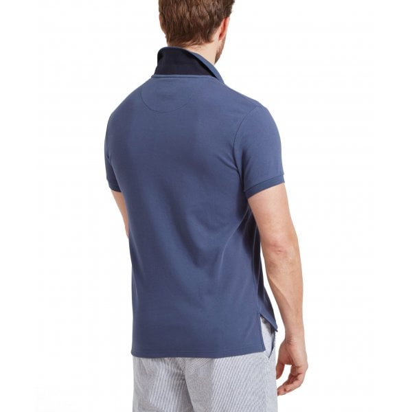 Mens St Ives Jersey Polo in French Navy